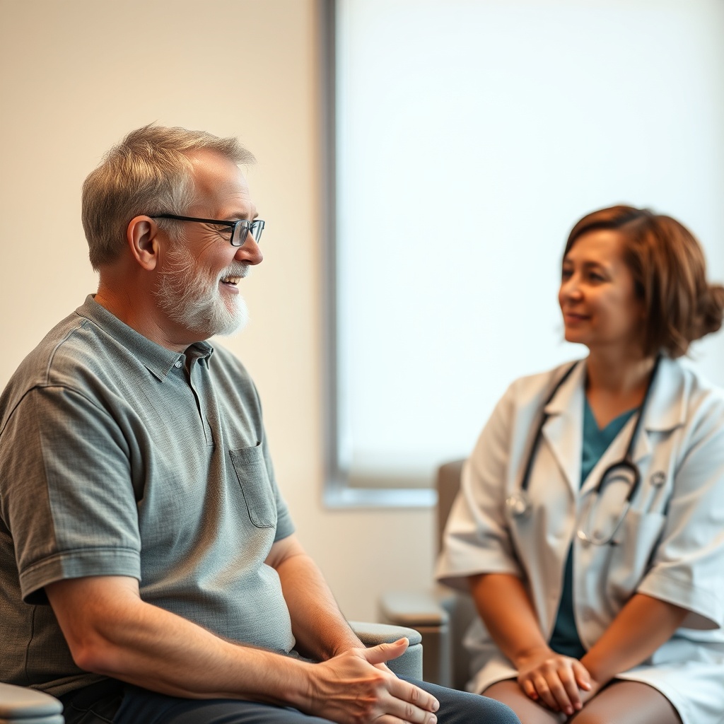 Patient discussing sexual health with a healthcare professional